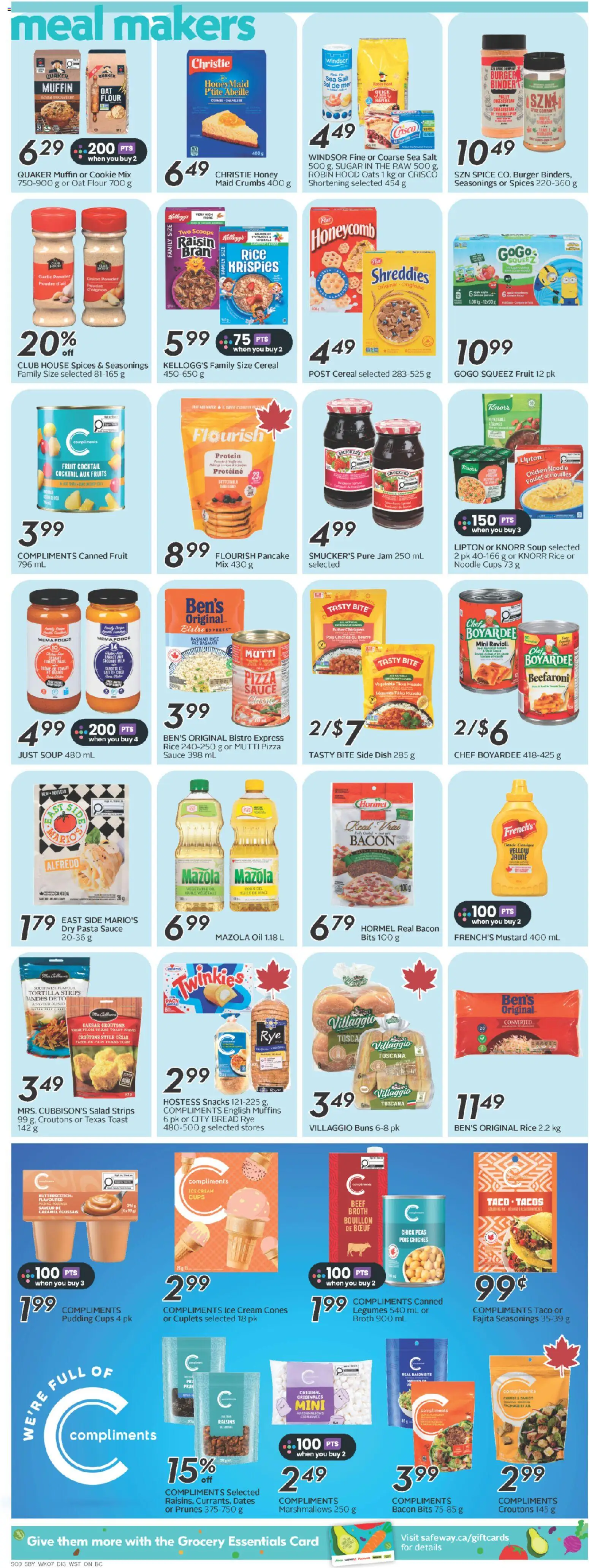 Safeway flyer valid from 11.06.2026 | Page: 11 | Products: Beef, Pasta, Cheese, Bread