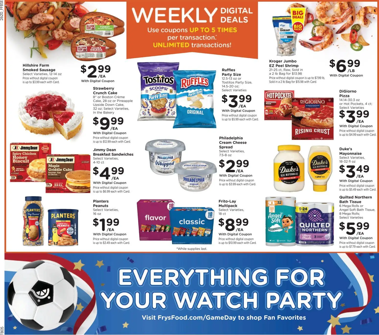 Fry's Food Weekly Ad - valid from 17.06.2026 | Page: 2 | Products: Bath, Griddle, Sausage, Watch
