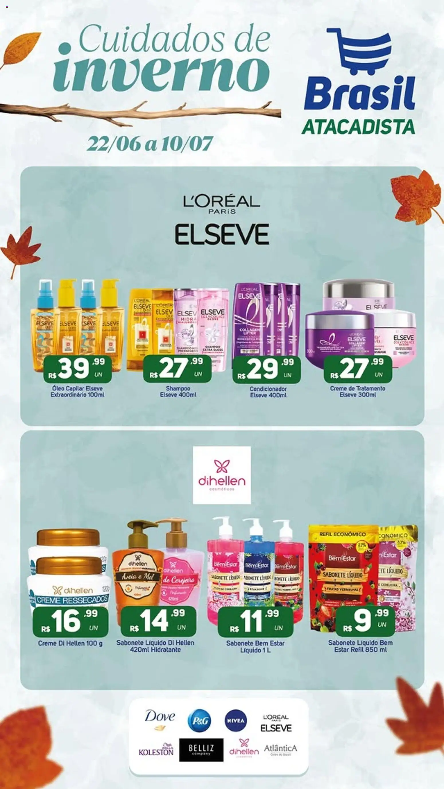 Brasil Atacadista Folheto - válido de 22/06/2026 | Página: 3 | Produtos: Condicionador, Mel, Sabonete, Sabonete líquido