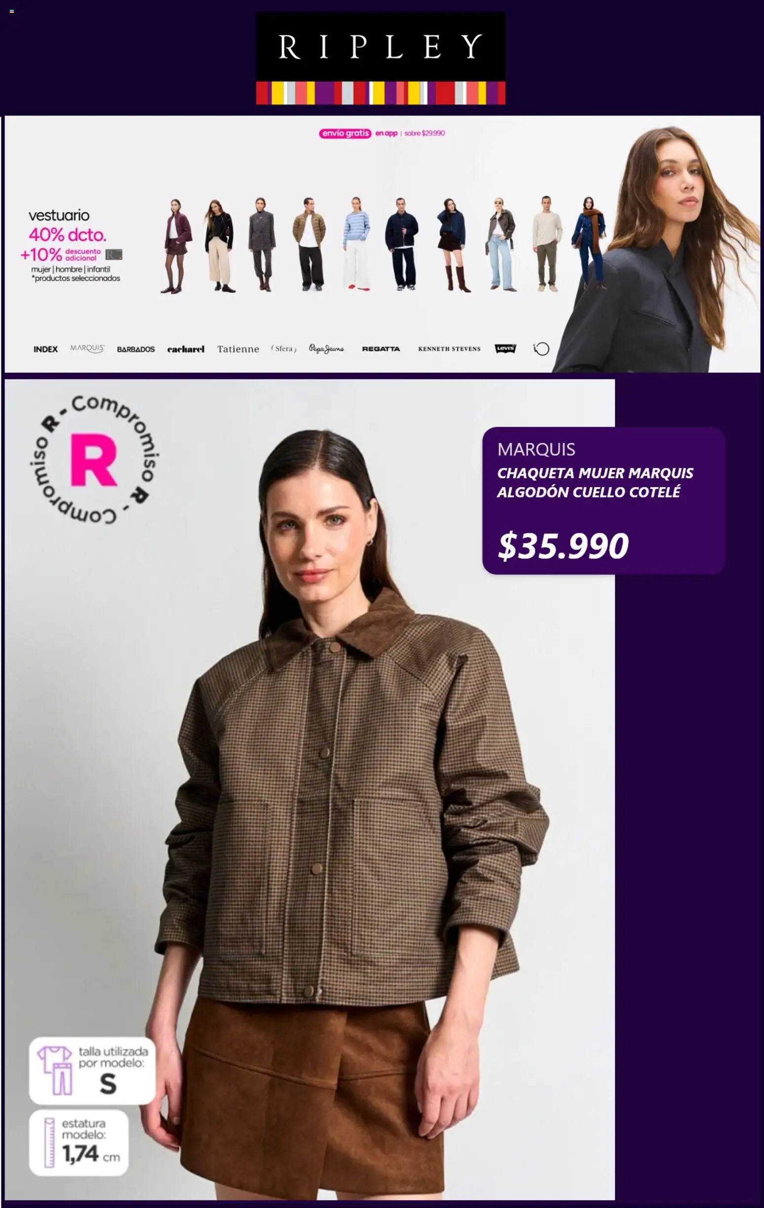Ripley Ofertas │ válido desde el 26.05.2026 | Página: 7 | Productos: Algodón, Cuello, Sobre, Chaqueta