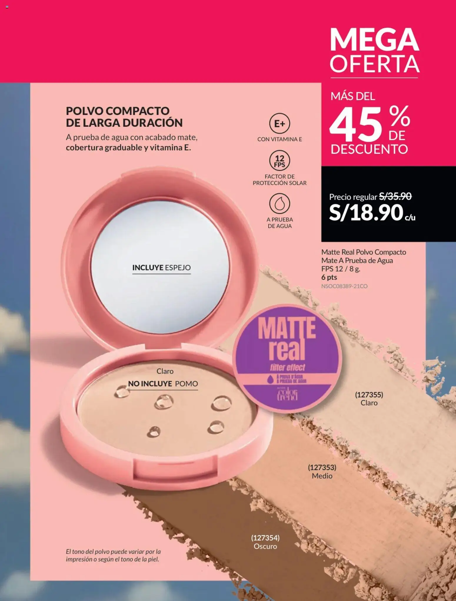 Catálogo Avon válido desde 17.06.2026 | Página: 49 | Productos: Espejo, Polvo