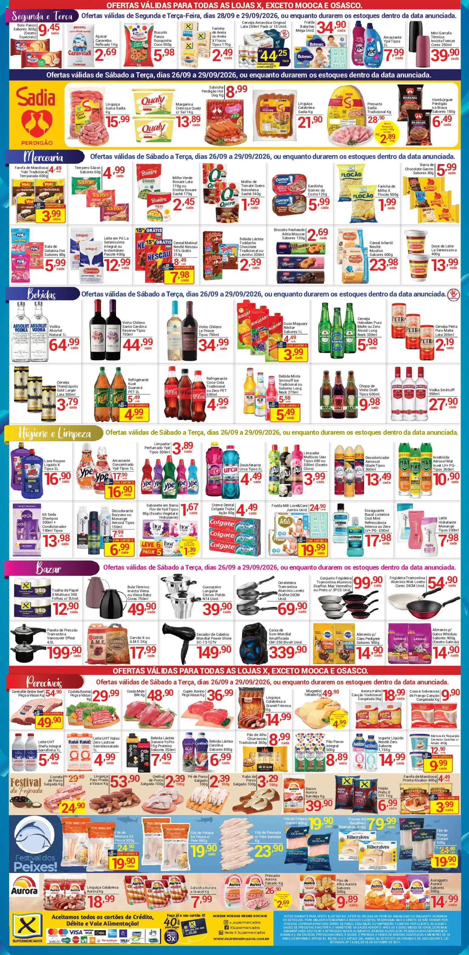X Supermercados Folheto - válido de 25/09/2026 | Página: 2 | Produtos: Ervilha, Bacalhau, Sardinha, File de polaca