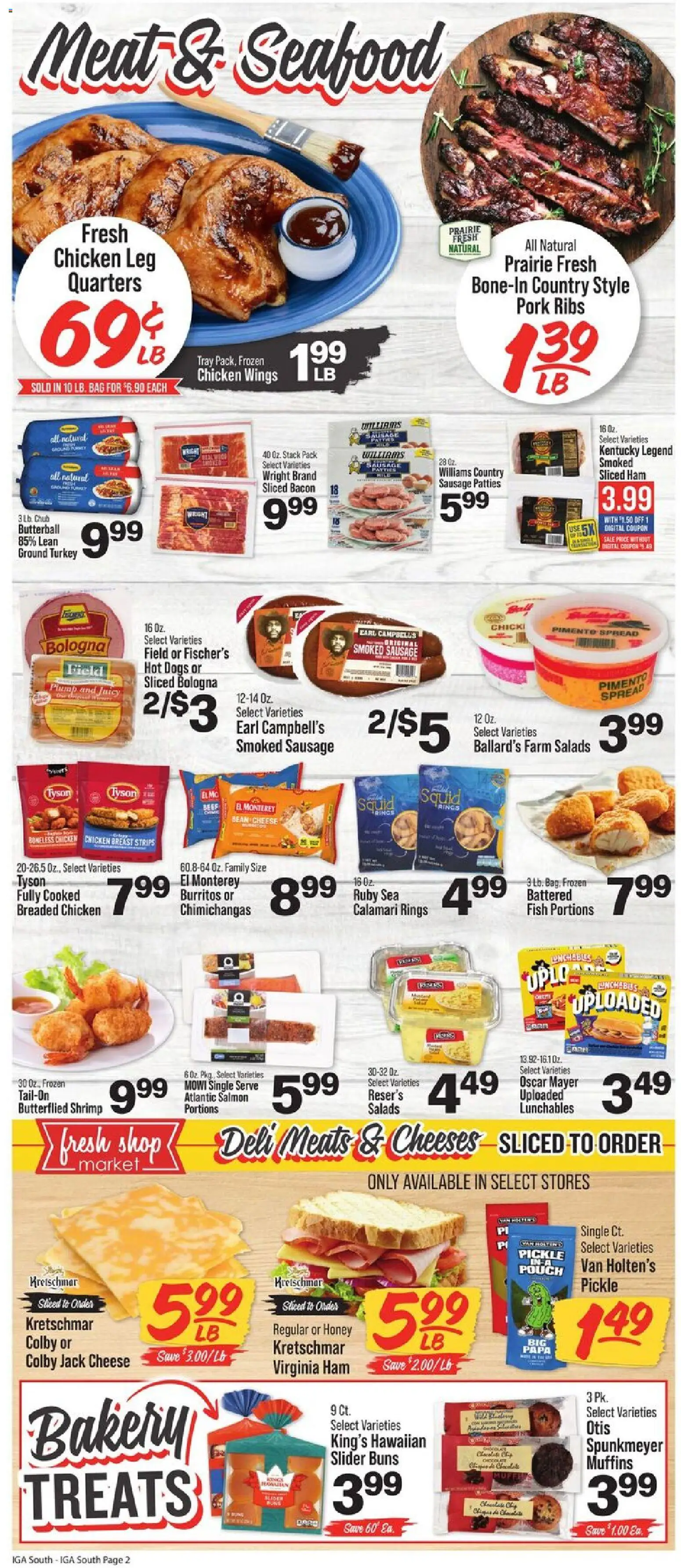 IGA Weekly Ad - valid from 08/26/2026 | Page: 3 | Products: Bakery, Pork, Fish, Salmon