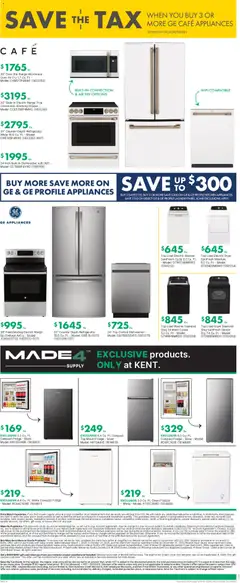 Preview of Kent weekly flyer / circulaire from shop Kent valid from Jul 30, 2026 | Page: 8 | Products: Refrigerator, Oven, Microwave oven, Dishwasher