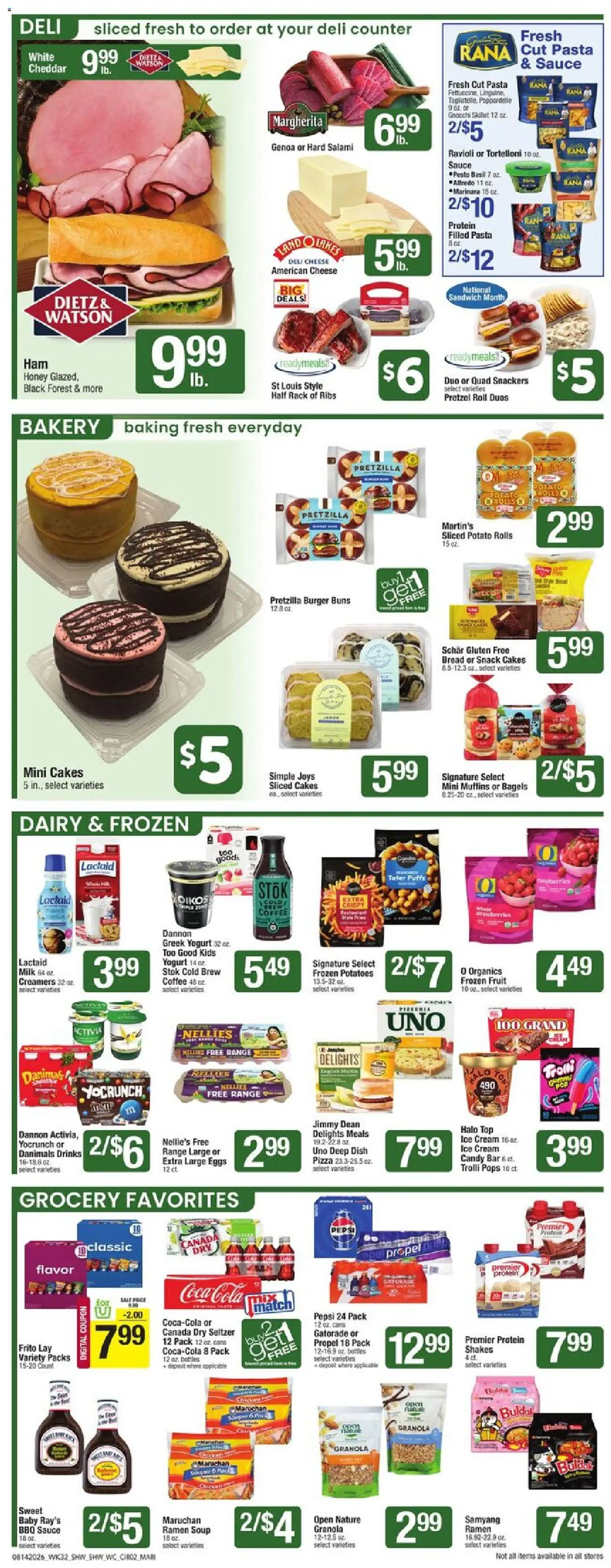 Star Market Weekly Ad - MA - valid from 08/14/2026 | Page: 2 | Products: Milk, Coffee, Salami, Pesto