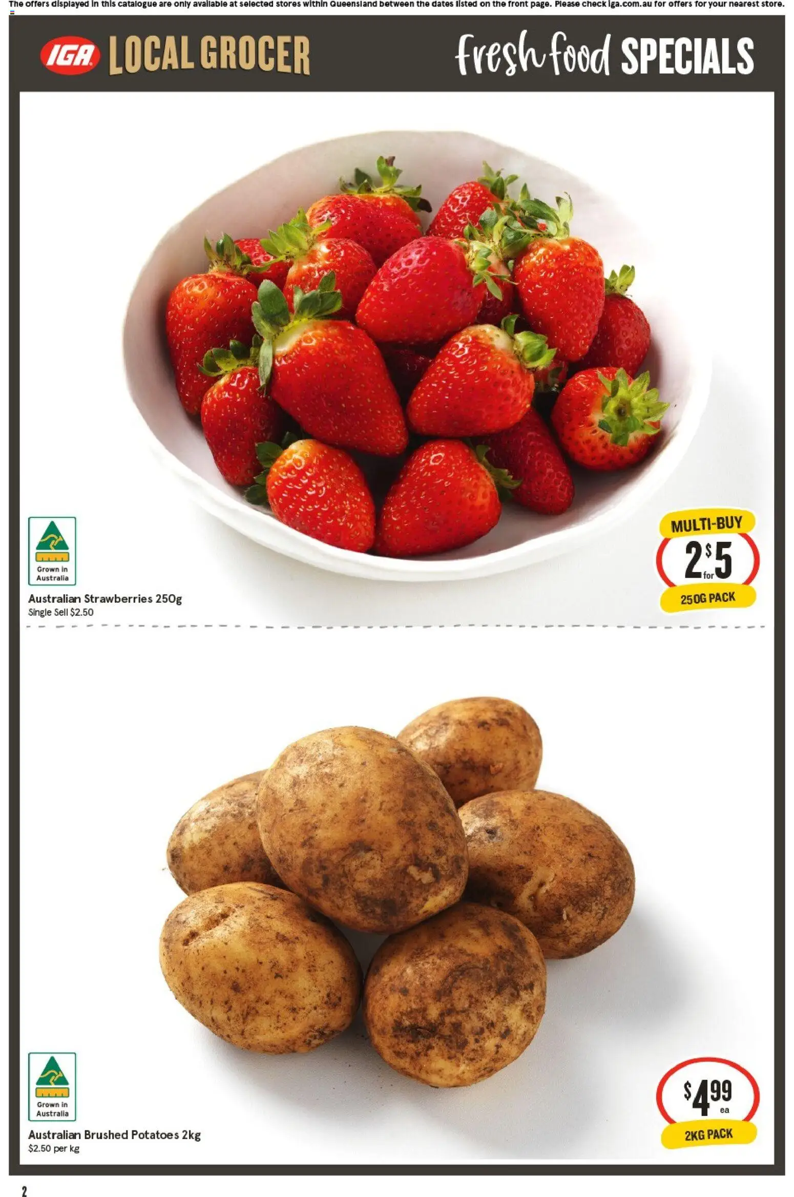 IGA catalogue - valid from 02/09/2026 | Page: 3 | Products: Food, Strawberries, Potatoes