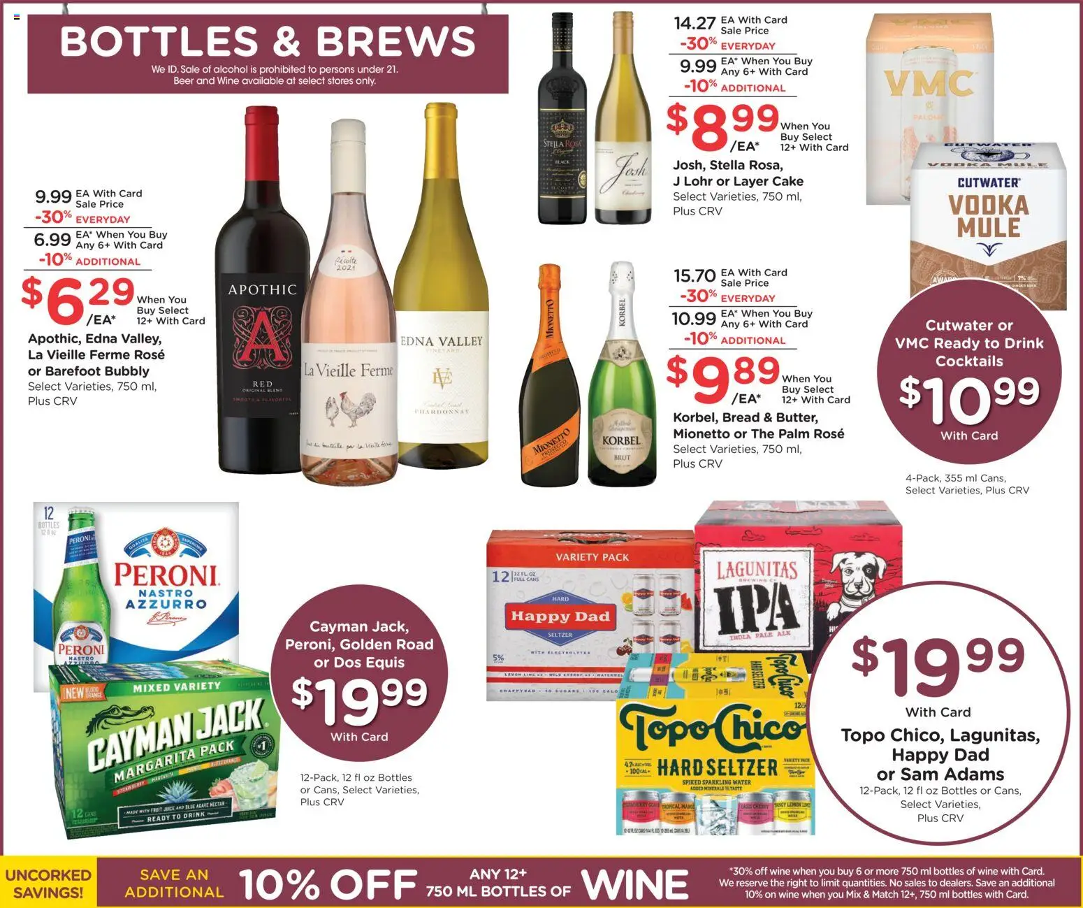 Ralphs Weekly Ad - valid from 08/05/2026 | Page: 14 | Products: Bread, Beer, Vodka, Water