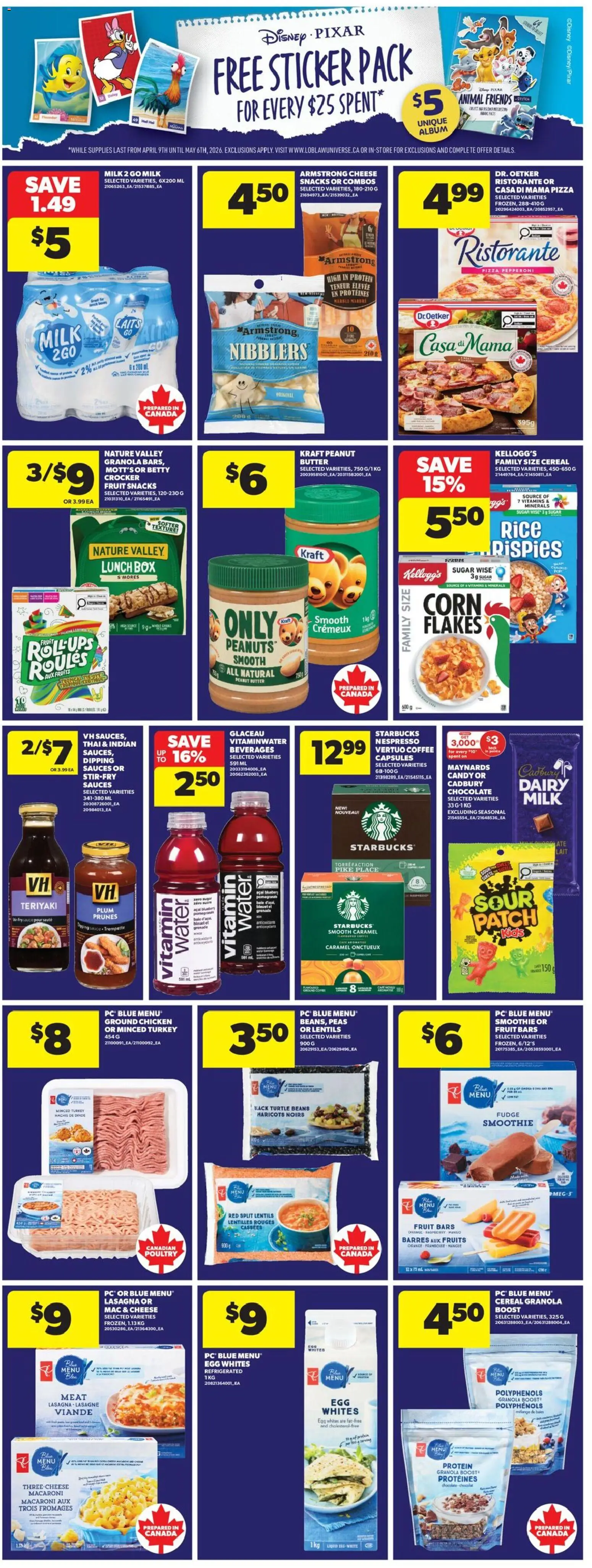 Real Canadian Superstore flyer valid from 16.04.2026 | Page: 10 | Products: Flakes, Butter, Cheese, Chocolate