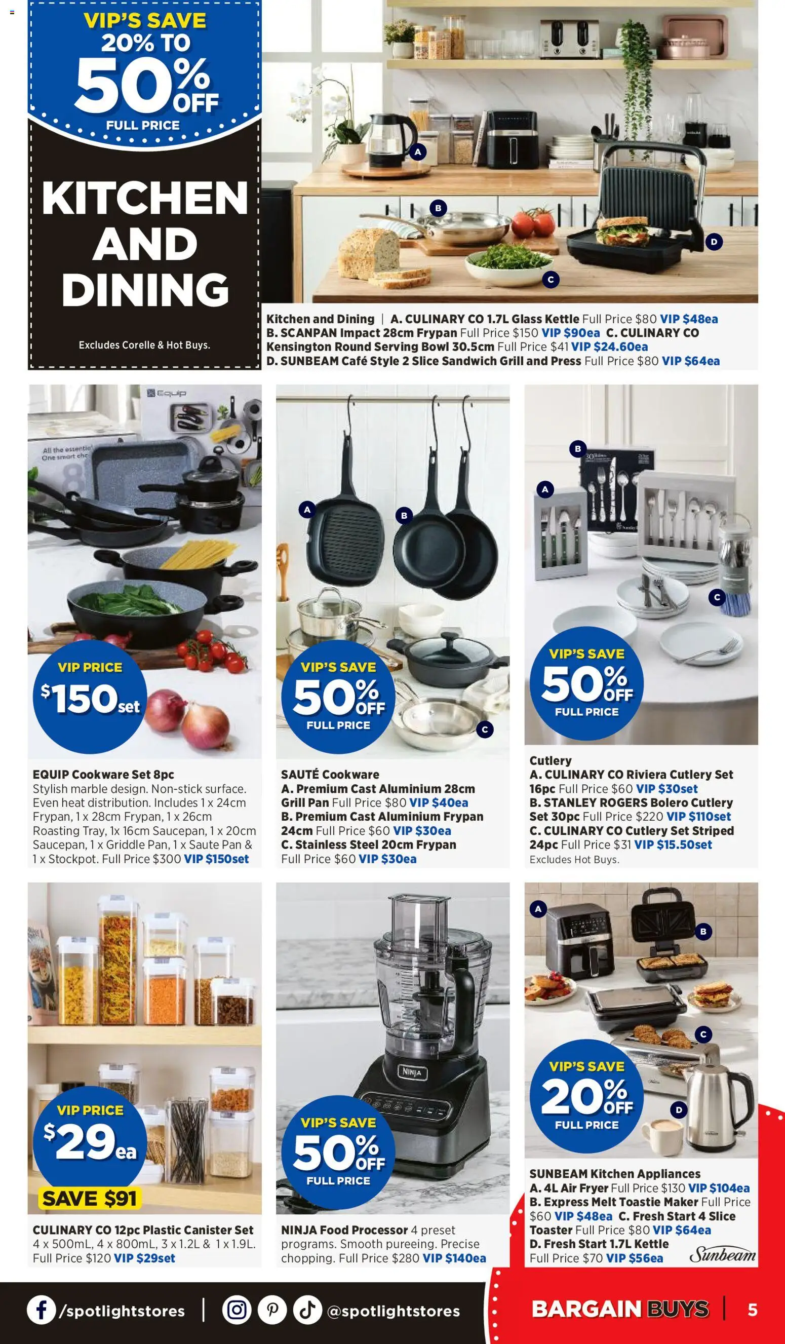 Spotlight catalogue - valid from 16/09/2026 | Page: 5 | Products: Cutlery, Cookware, Press, Toaster