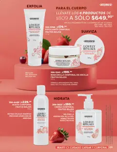 Vista previa de Andrea catálogo Beauty, nuevo folleto de la tienda, válido en México a partir del 25.01.2026 | Página: 109 | Productos: Exfoliante corporal, Aceite, Mascarilla, Crema corporal