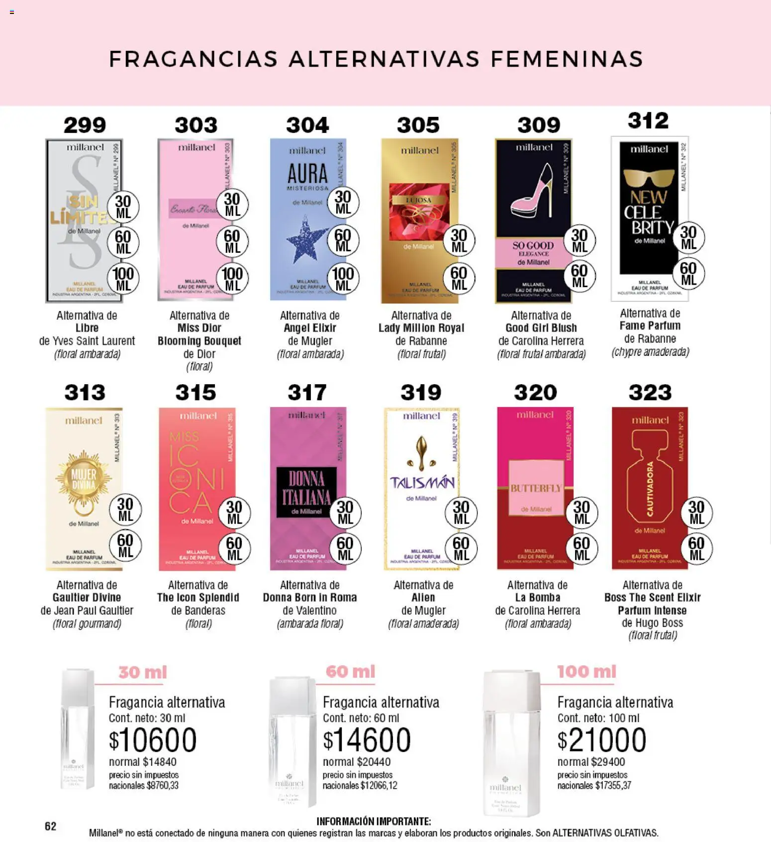 Millanel - Catálogo │ válido desde el 20/07/2026 | Página: 62 | Productos: Jean, Fragancia