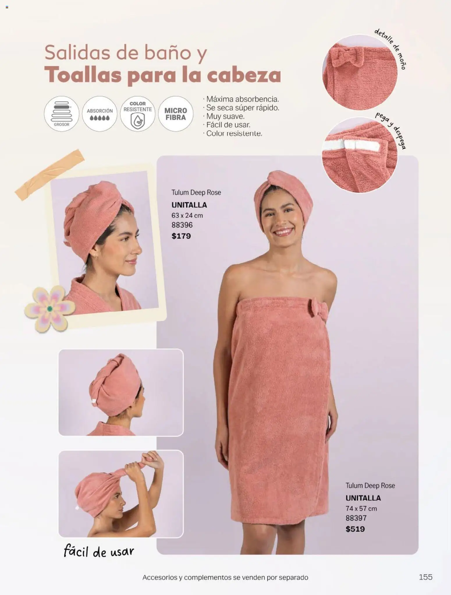 Nuevas ofertas de Vianney válidas en toda la República Mexicana desde el 23.01.2026. ¡Encuentra las mejores ofertas en Vianney catálogo Chavos! | Página: 157 | Productos: Moño, Toallas, Baño