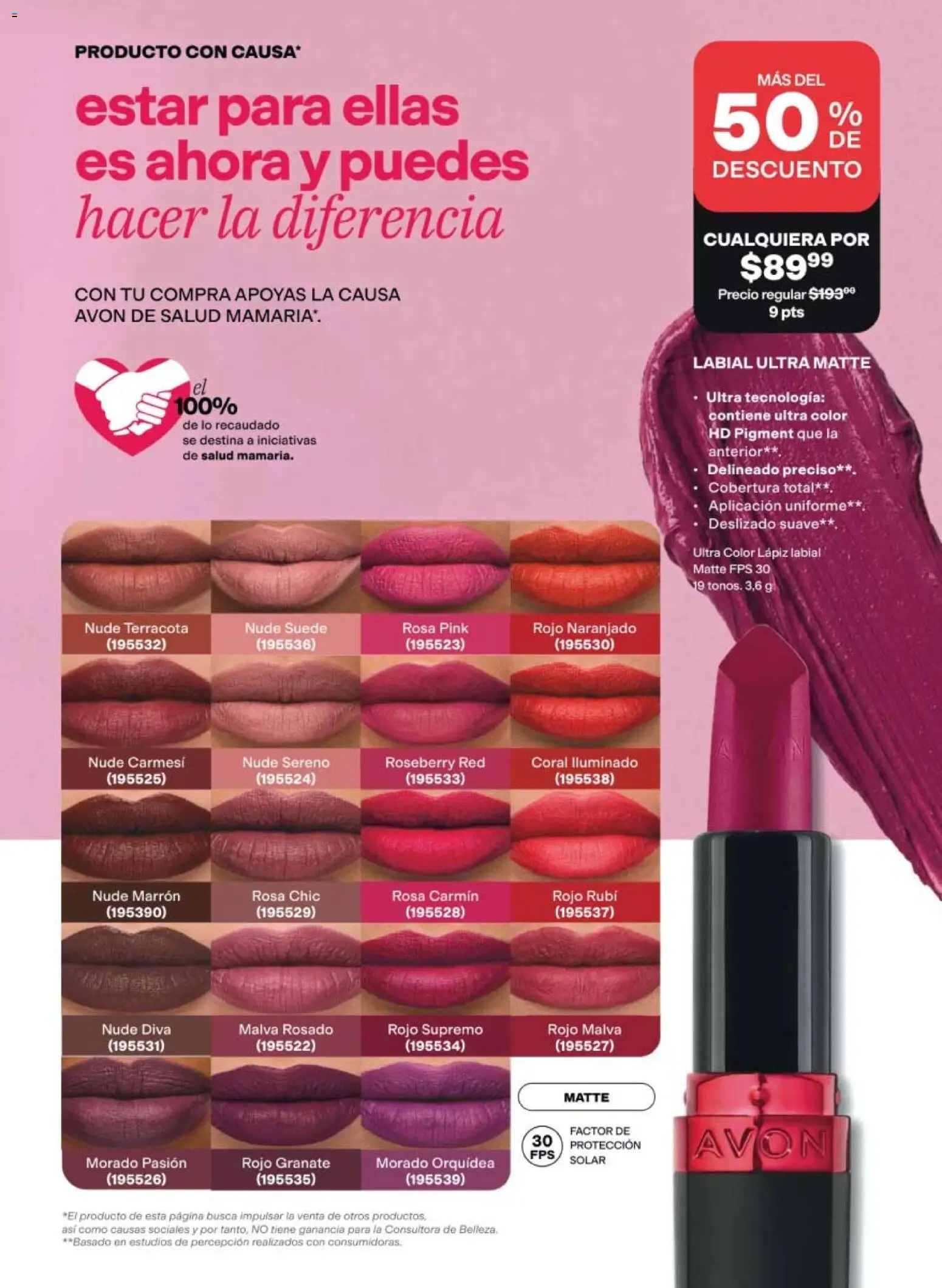 Nuevas ofertas de AVON válidas en toda la República Mexicana desde el 31/07/2026. ¡Encuentra las mejores ofertas en AVON campaña 12 2026! | Página: 29 | Productos: Orquídea, Lápiz labial