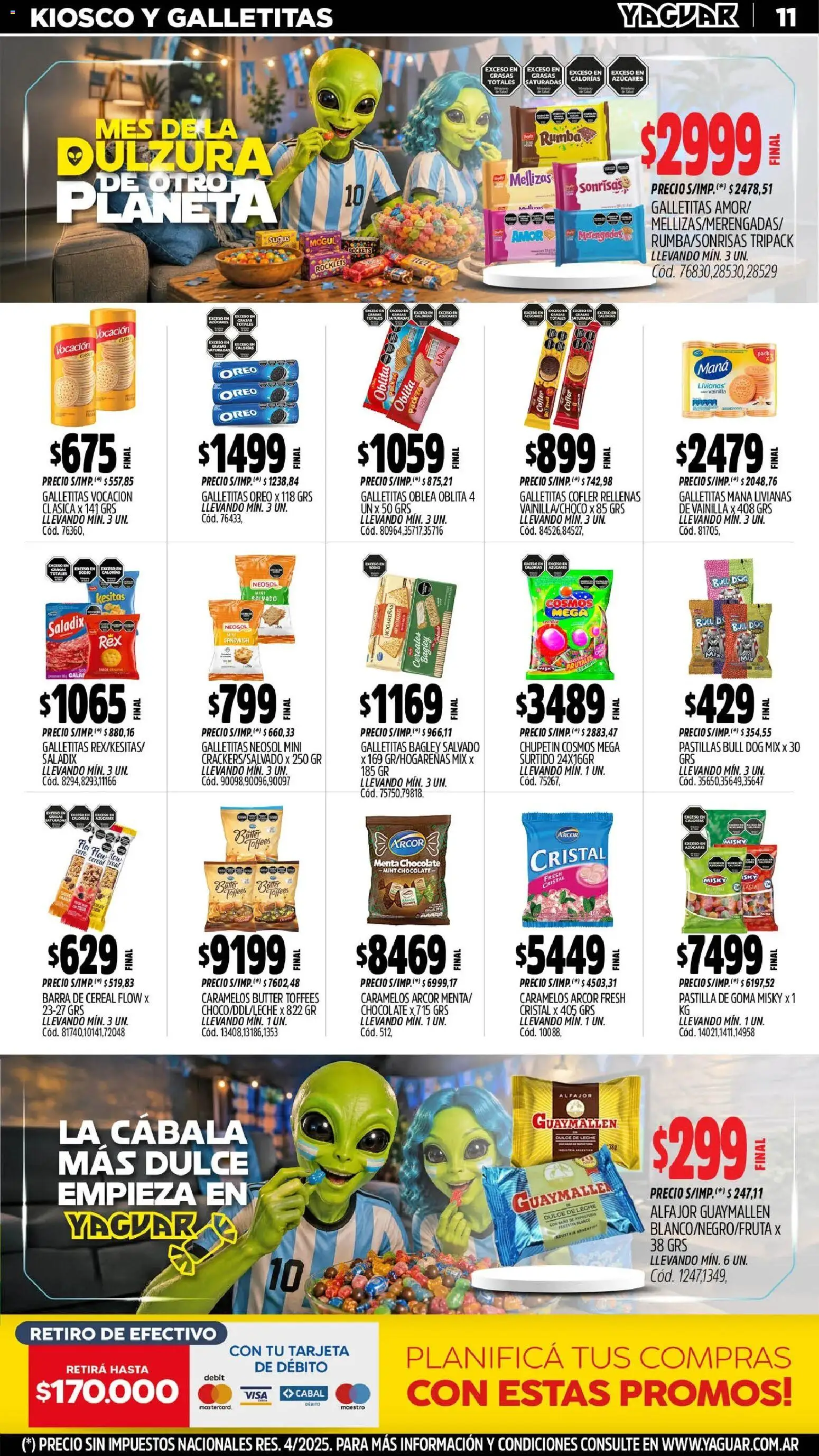 Yaguar catálogo │ válido desde el 06/07/2026 | Página: 12 | Productos: Galletitas, Dulce de leche, Leche, Cereales