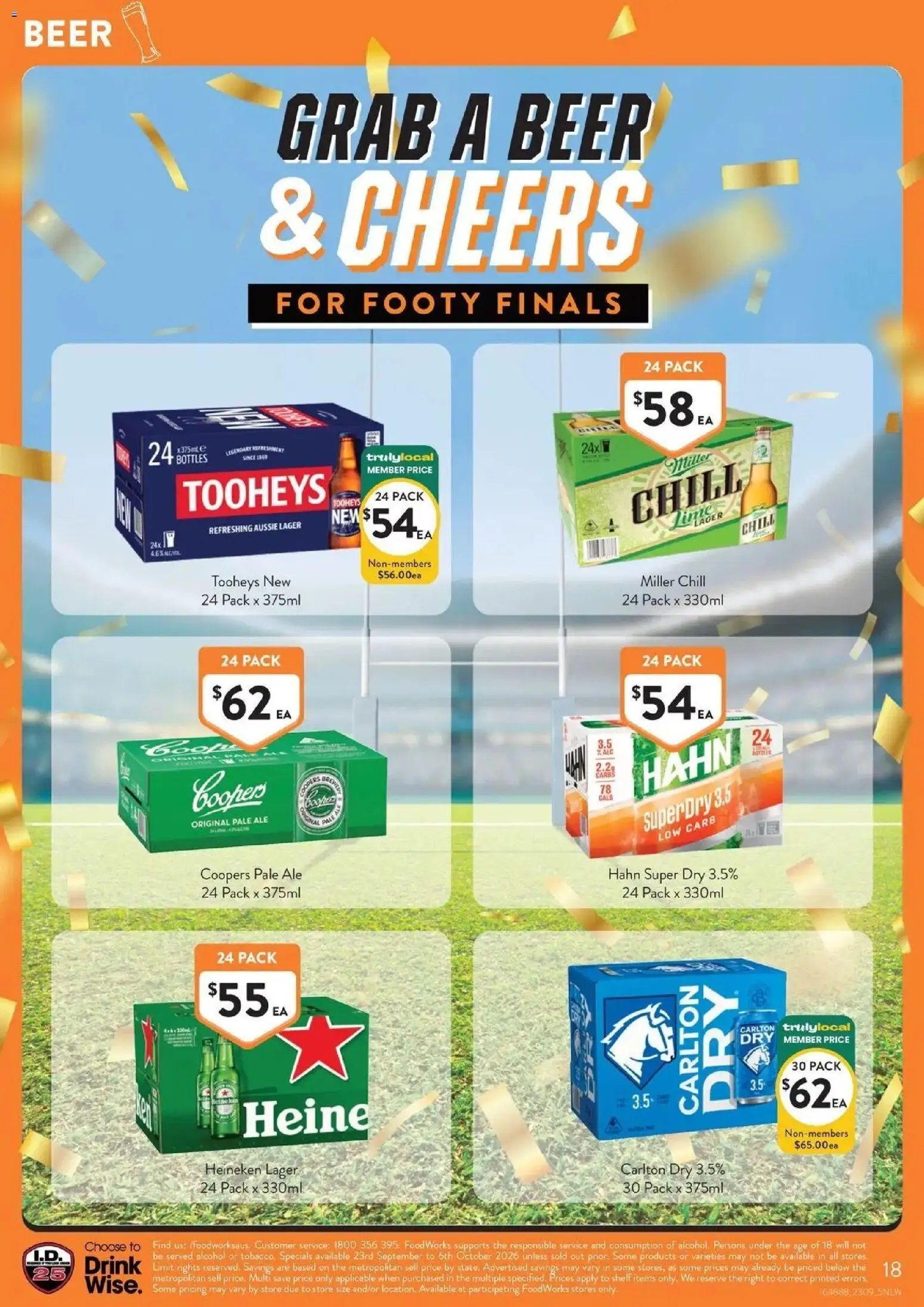 Foodworks catalogue - valid from 23/09/2026 | Page: 18 | Products: Shelf, Alcohol, Heineken, Beer
