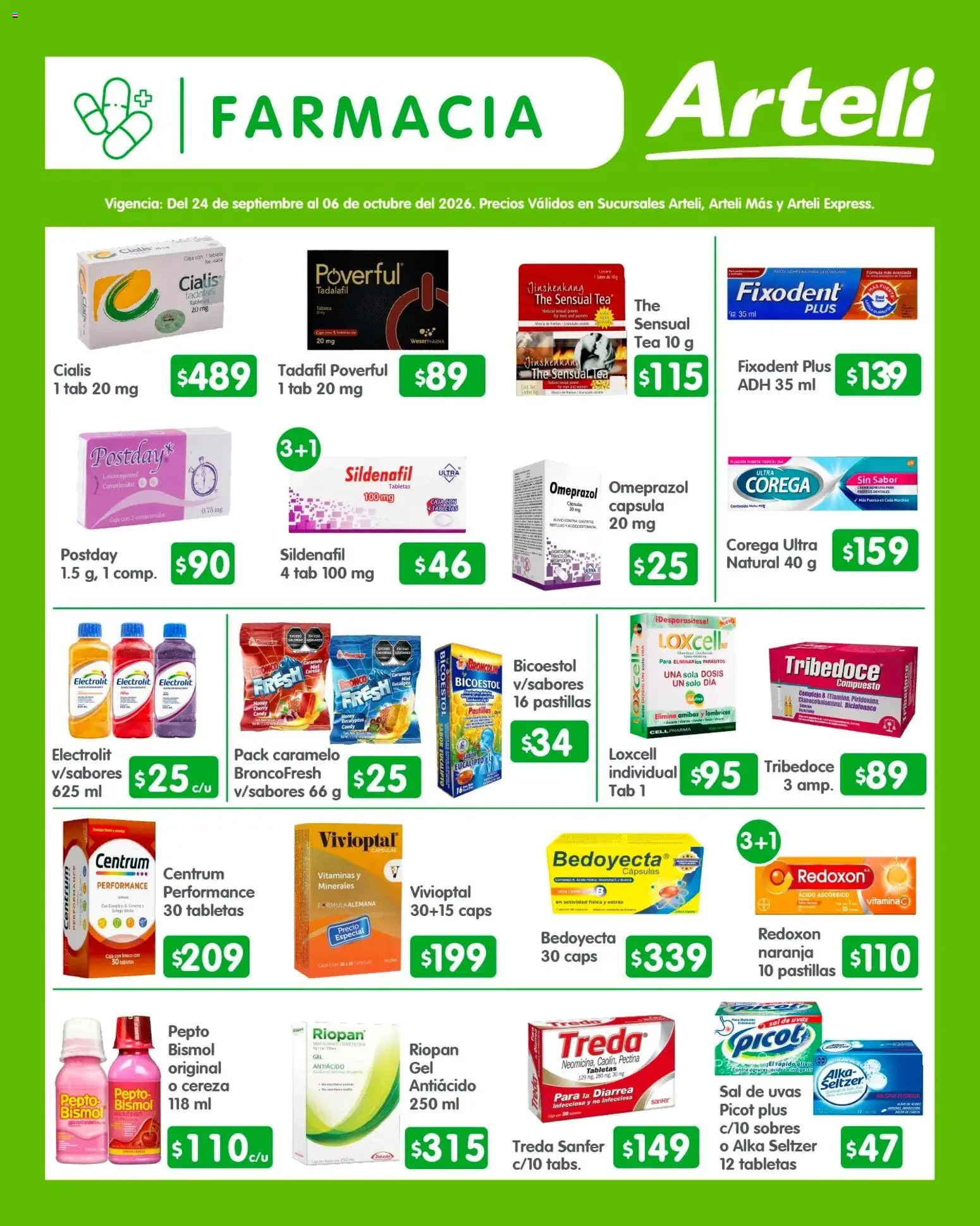 Nuevas ofertas de Arteli válidas en toda la República Mexicana desde el 24/09/2026. ¡Encuentra las mejores ofertas en Arteli folleto Quincenal! | Página: 8 | Productos: Sal, Vitaminas, Miel, Cápsulas