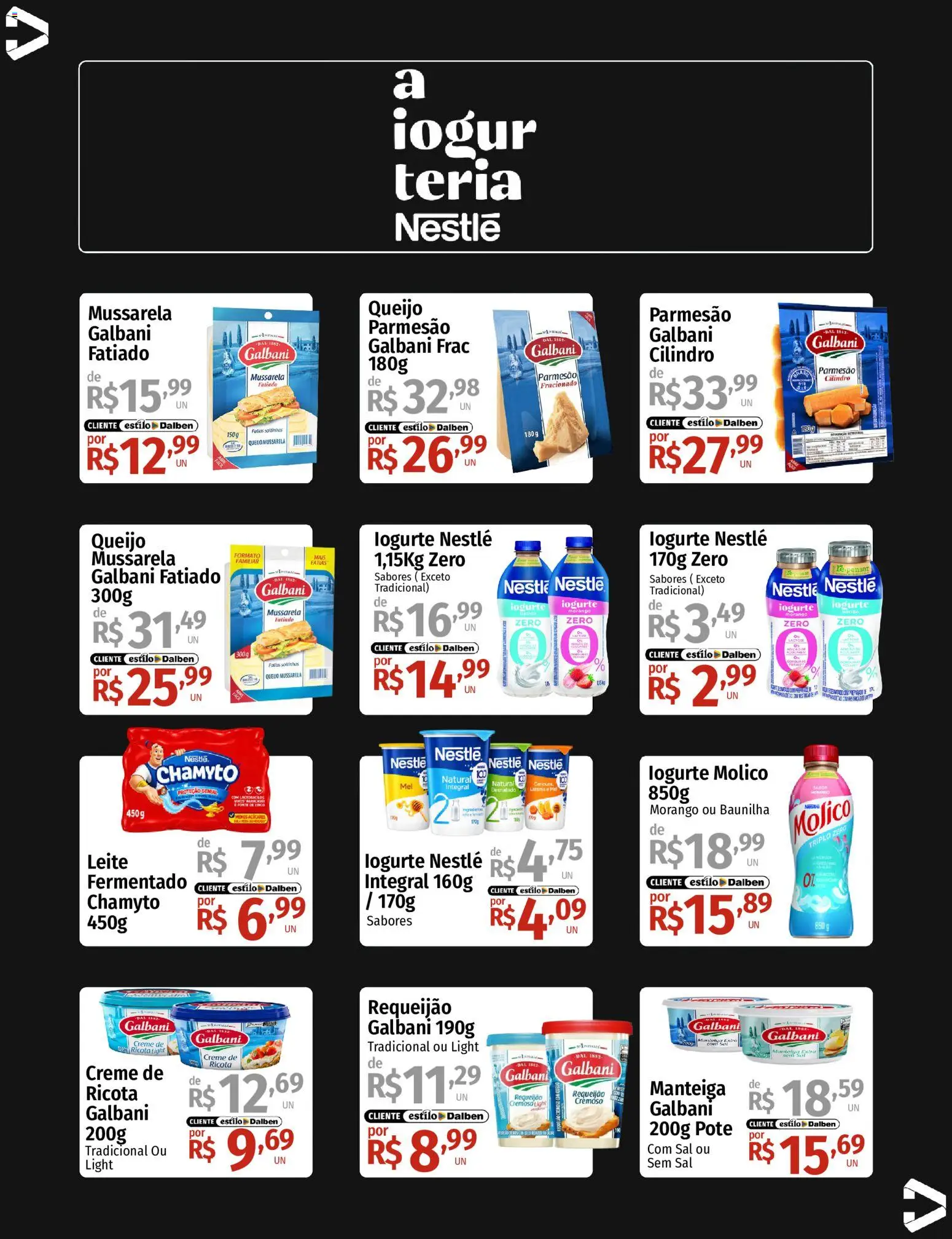 Supermercado Dalben Folheto - válido de 21/09/2026 | Página: 15 | Produtos: Queijo, Iogurte, Parmesão, Mussarela