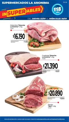 Vista previa La Anonima - Catálogo Frescos válido desde el 23/07/2026