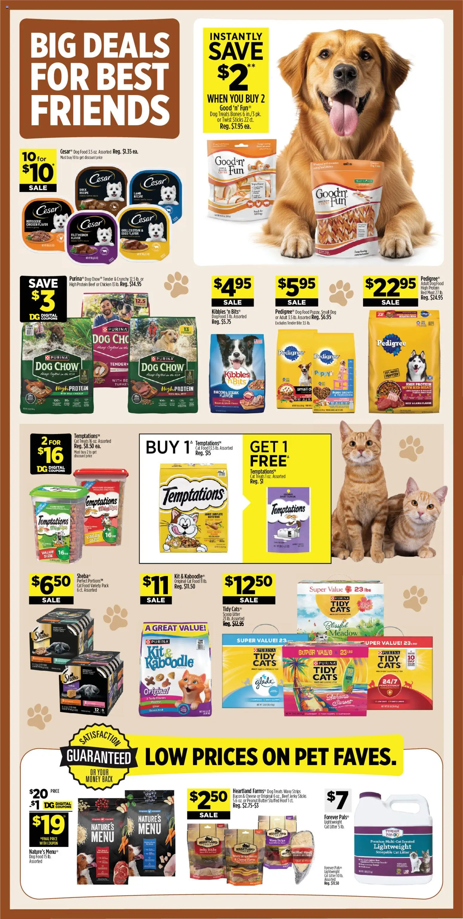 Dollar General Weekly Ad - valid from 07/12/2026 | Page: 13 | Products: Dog Treats, Cat Litter, Milk, Poultry