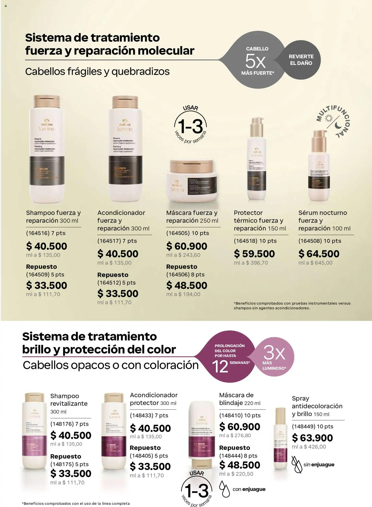 Natura revista - valida desde el 22/07/2026 | Página: 148 | Productos: Serum, Brillo, Máscara, Acondicionador