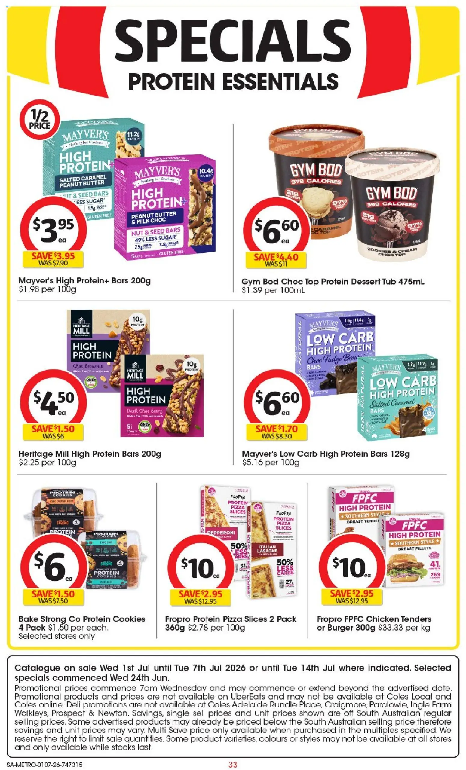 Coles catalogue - valid from 01/07/2026 | Page: 33 | Products: Milk, Butter, Pizza, Pc