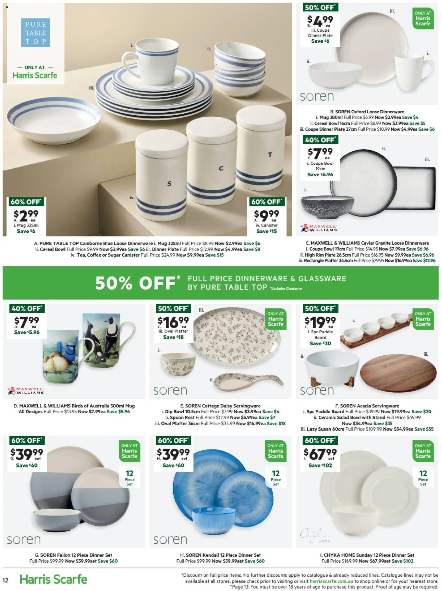 Harris Scarfe catalogue - valid from 07.04.2026 | Page: 12 | Products: Dinner set, Coffee, Cereal, Salad