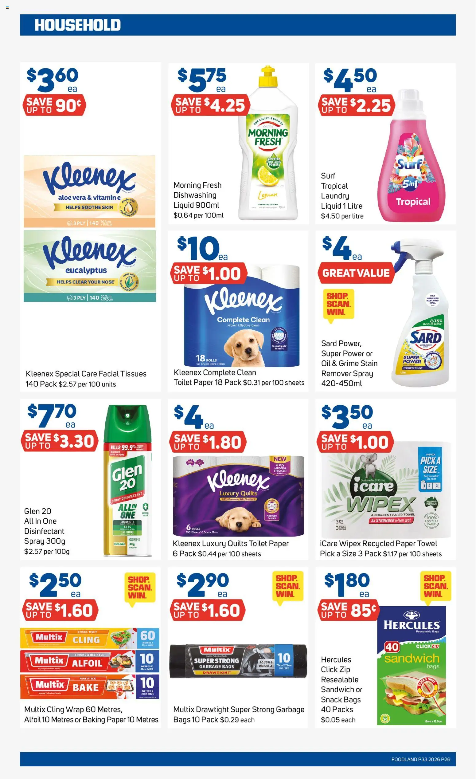 Foodland catalogue - valid from 12/08/2026 | Page: 26 | Products: Oil, Garbage bags, Tissues, Vitamin