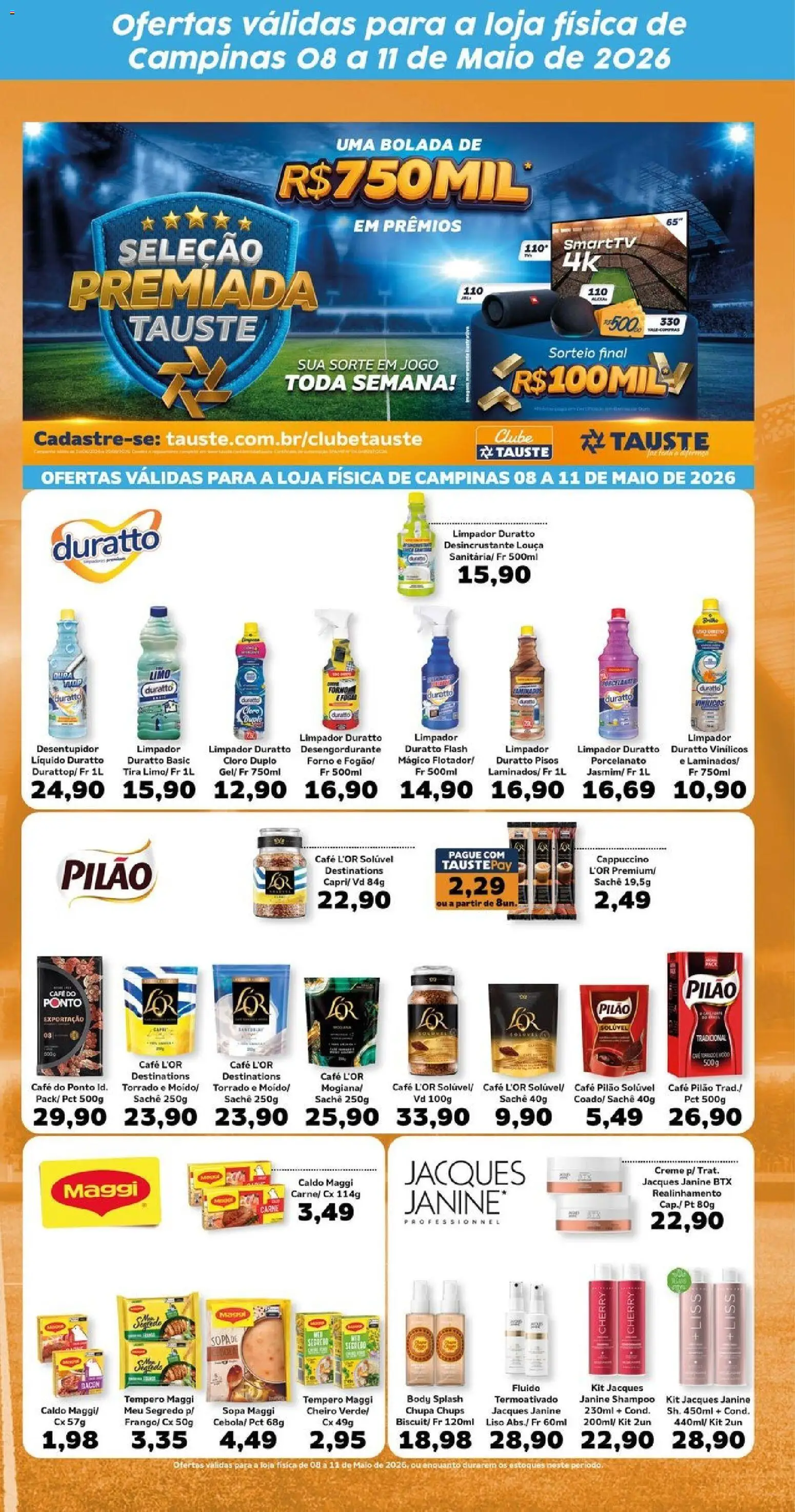 Tauste Folheto - válido de 08.05.2026 | Página: 2 | Produtos: Desengordurante, Café, Creme, Body