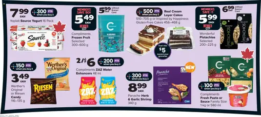 Preview of Thrifty Foods weekly flyer / circulaire from shop Thrifty Foods valid from Jul 2, 2026 | Page: 12 | Products: Pasta, Cream, Yogurt