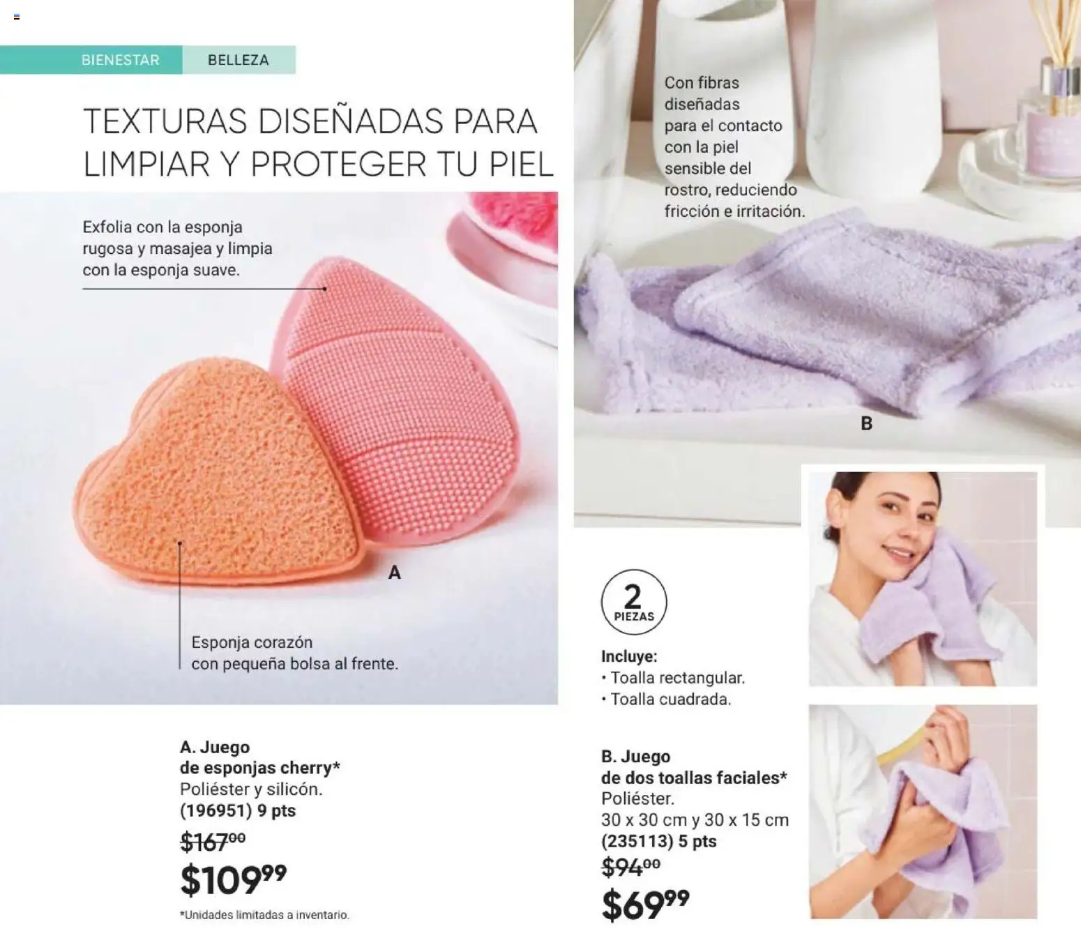 Nuevas ofertas de AVON válidas en toda la República Mexicana desde el 11/09/2026. ¡Encuentra las mejores ofertas en AVON Casa & Estilo 14 2026! | Página: 128 | Productos: Bolsa, Toalla, Juego, Toallas