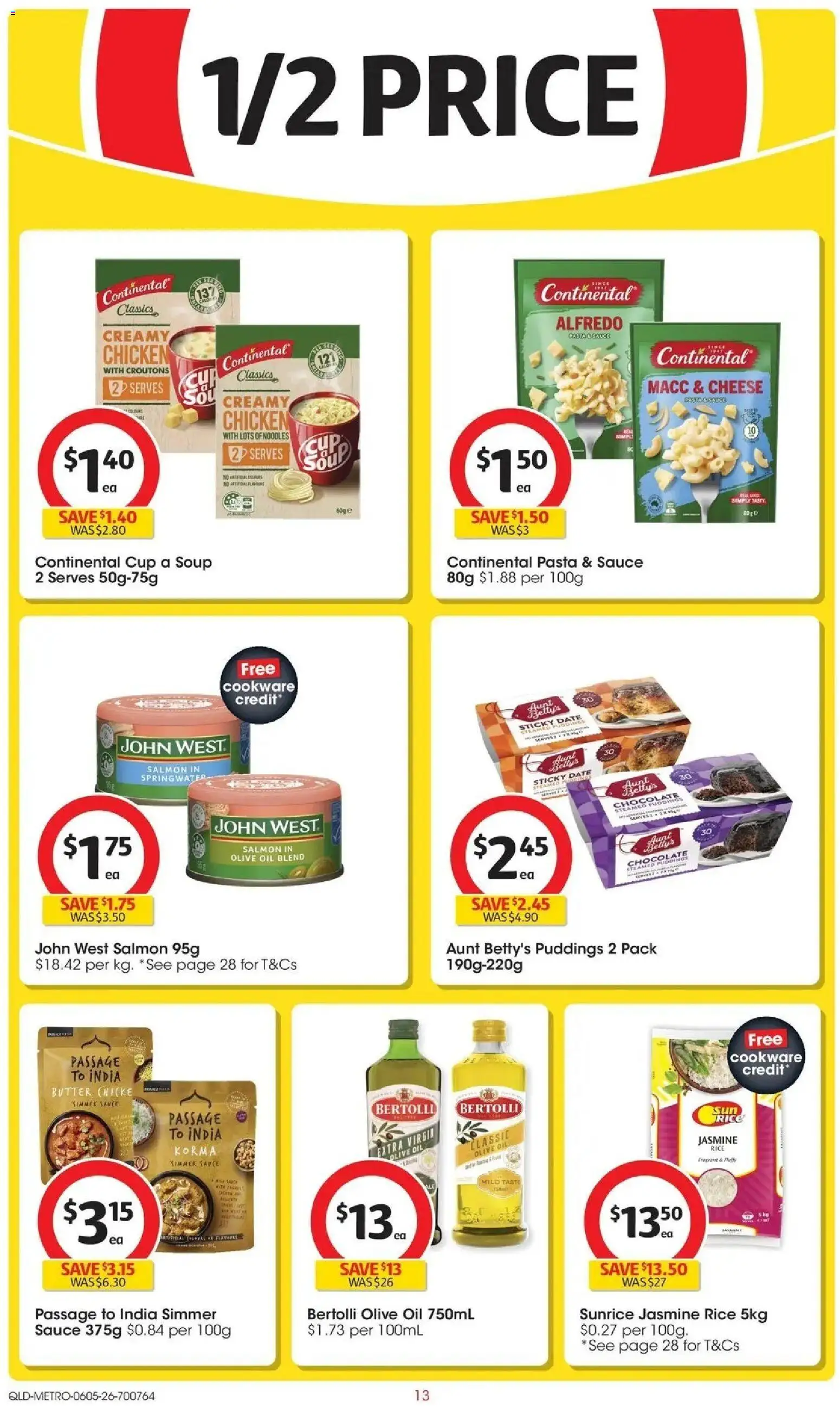 Coles catalogue - valid from 05.05.2026 | Page: 13 | Products: Chicken, Pasta, Pudding, Salmon