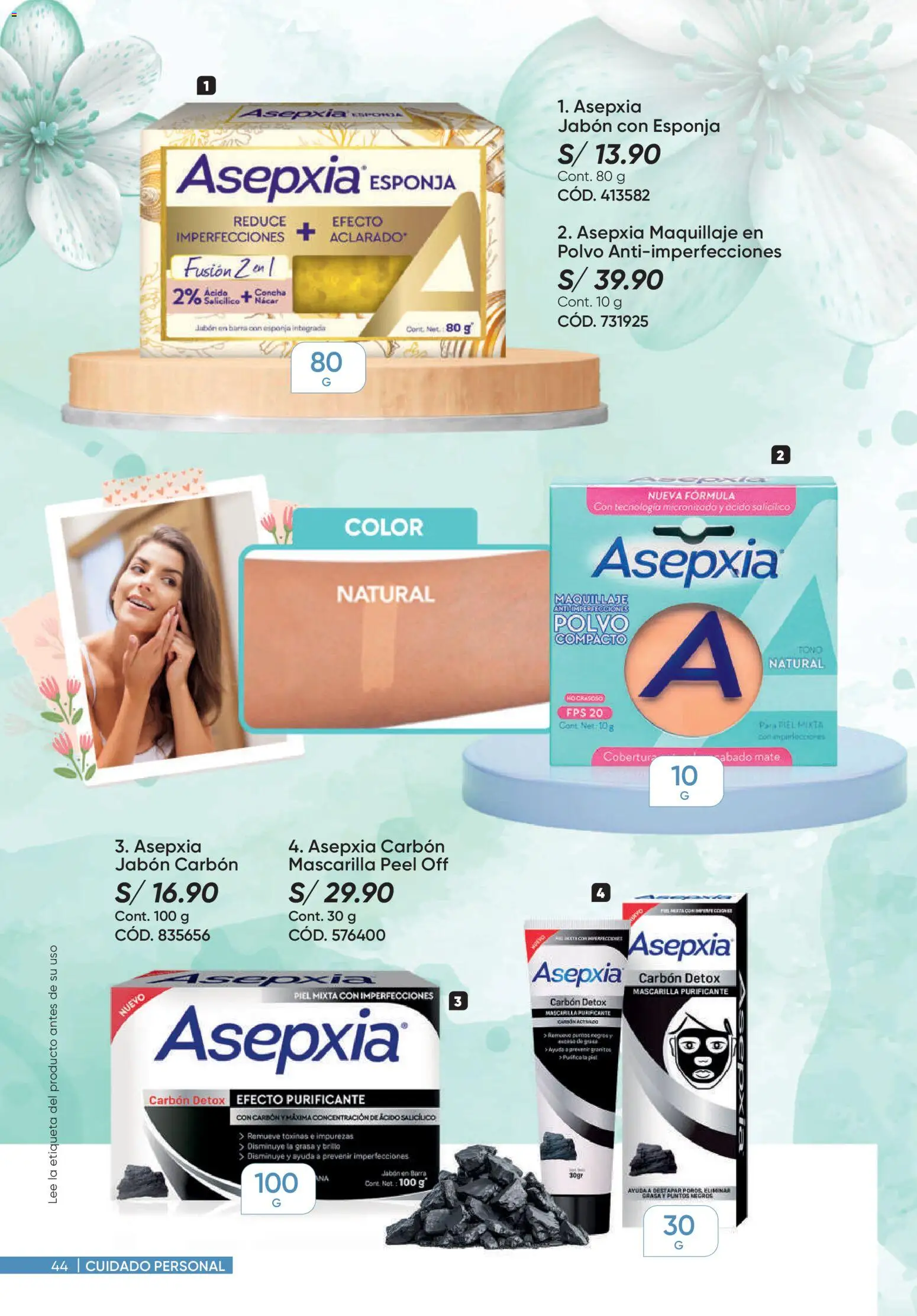 Catálogo Azzorti válido desde 18.05.2026 | Página: 44 | Productos: Esponja, Jabón, Maquillaje, Polvo