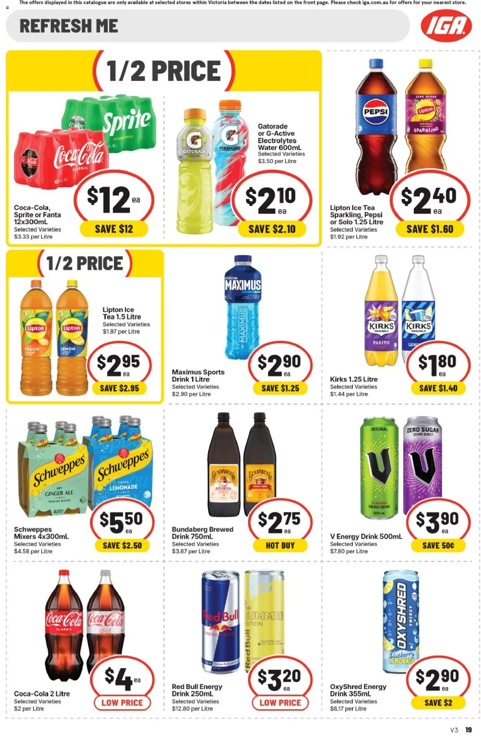 IGA catalogue - valid from 30/09/2026 | Page: 25 | Products: Tea, Pepsi, Sugar, Red Bull