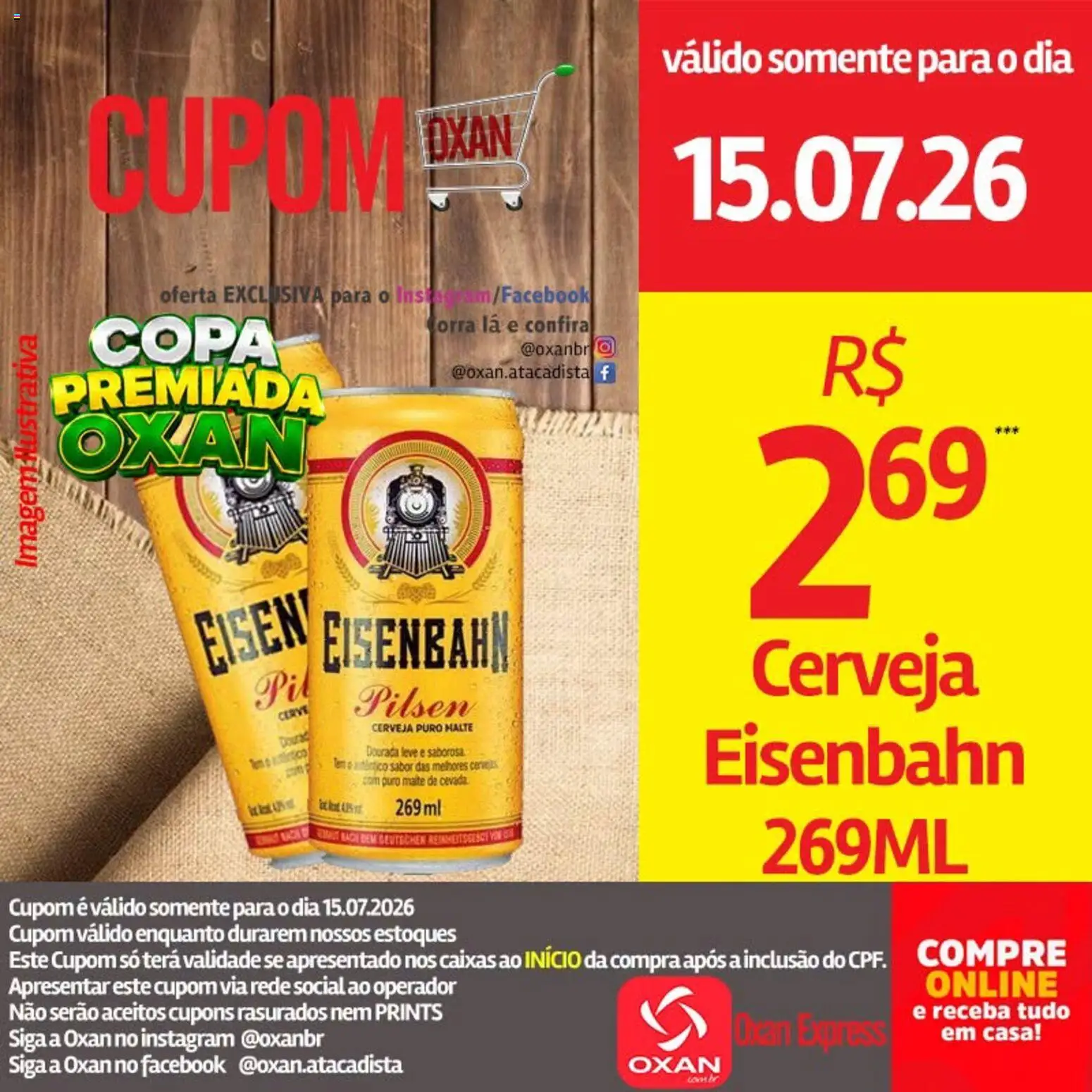 Oxan Atacadista Folheto - válido de 15/07/2026 | Página: 17 | Produtos: Eisenbahn, Cerveja, Copa