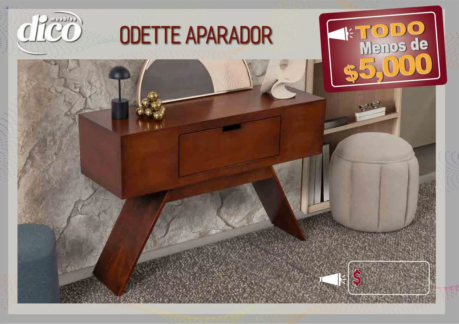 Nuevas ofertas de Muebles Dico válidas en toda la República Mexicana desde el 09.04.2026. ¡Encuentra las mejores ofertas en Muebles Dico catálogo Todo menos de 5000 Pacifico! | Página: 23 | Productos: Aparador