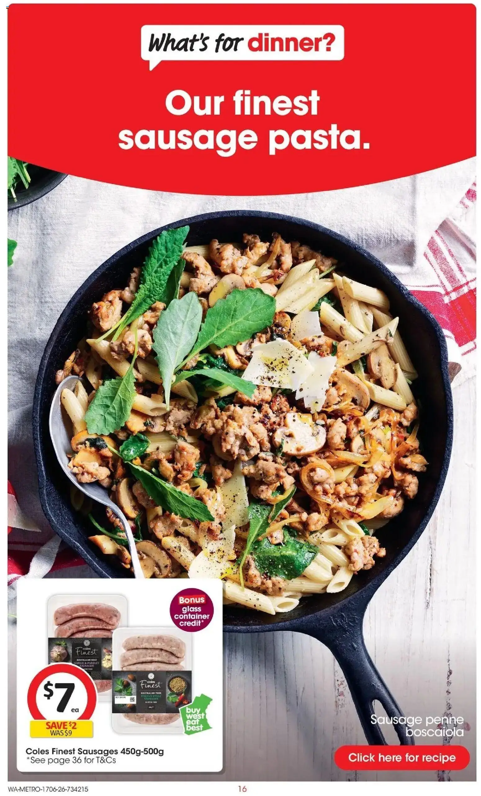 Coles catalogue - valid from 16.06.2026 | Page: 16 | Products: Sausage, Parsley