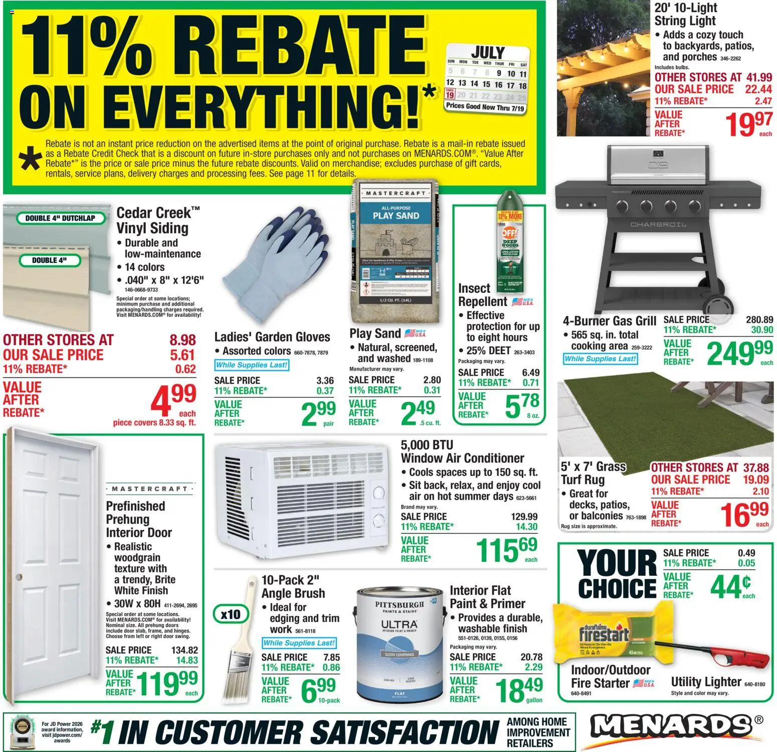 Menards Weekly Ad | 07/09 catalogue cover
