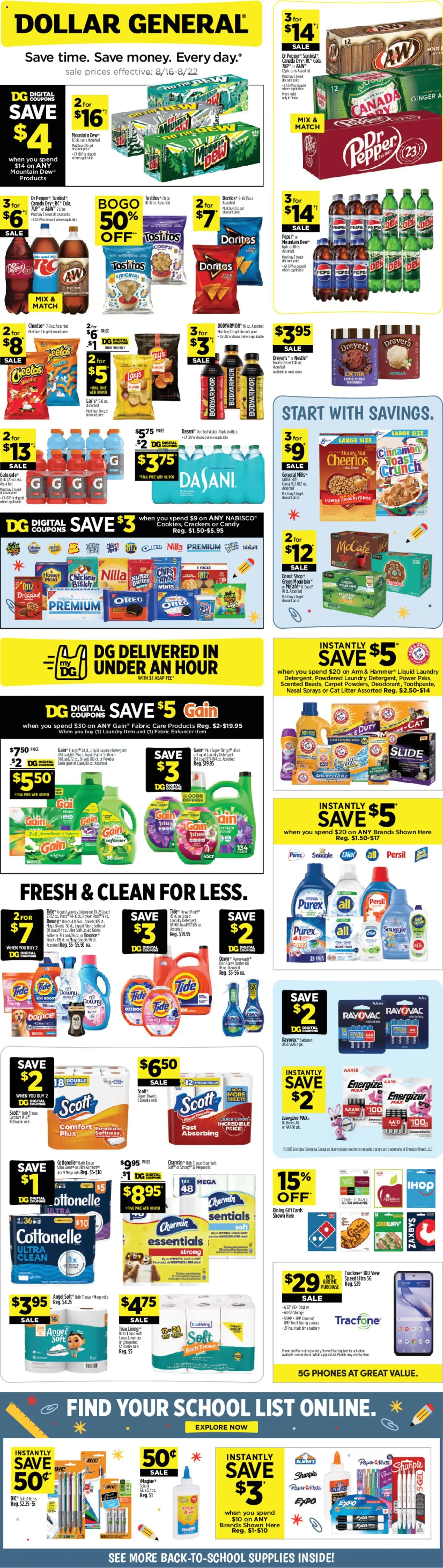 Dollar General Weekly Ad - valid from 08/16/2026 | Page: 1