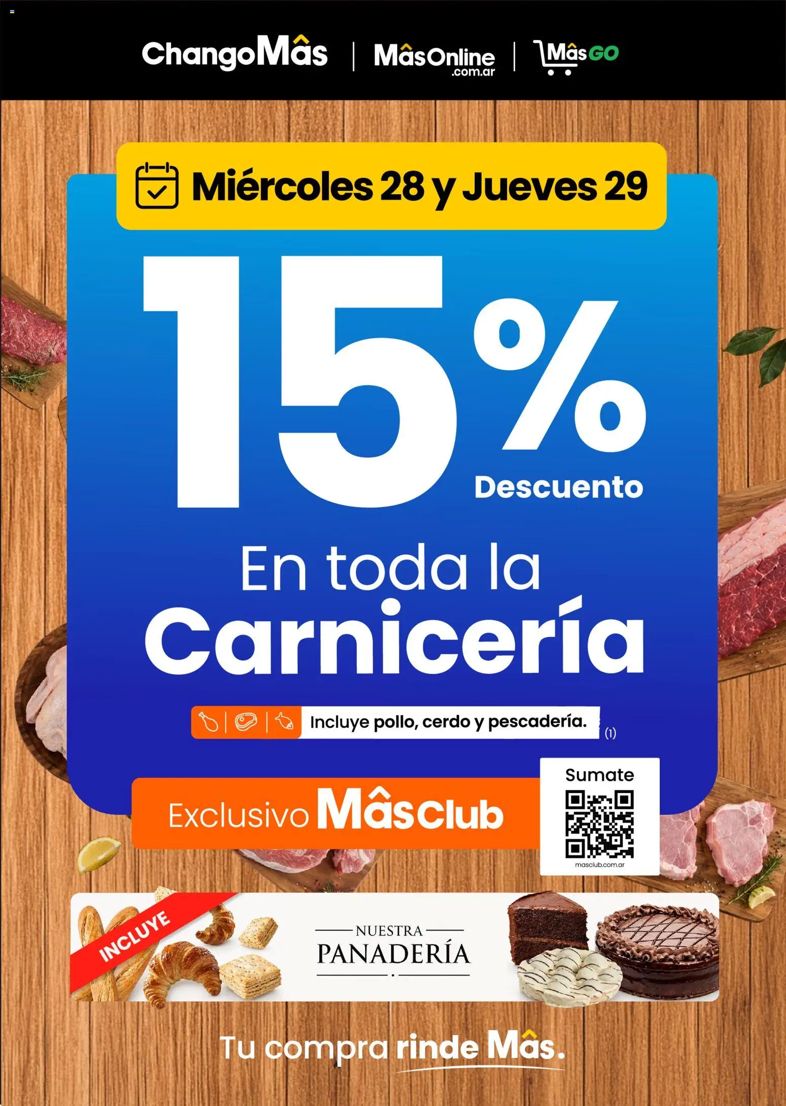 Changomas - 15 % En toda la Carnicería │ válido desde el 28/10/2026 | Página: 1
