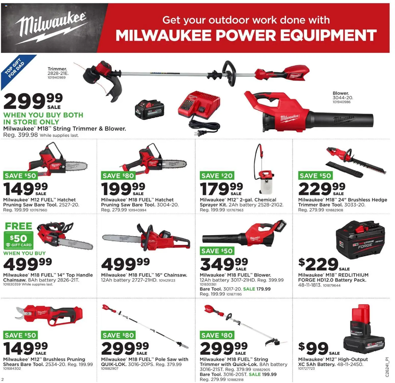 Mills Fleet Farm Weekly Ad - valid from 08.06.2026 | Page: 3 | Products: Trimmer, Saw, Battery