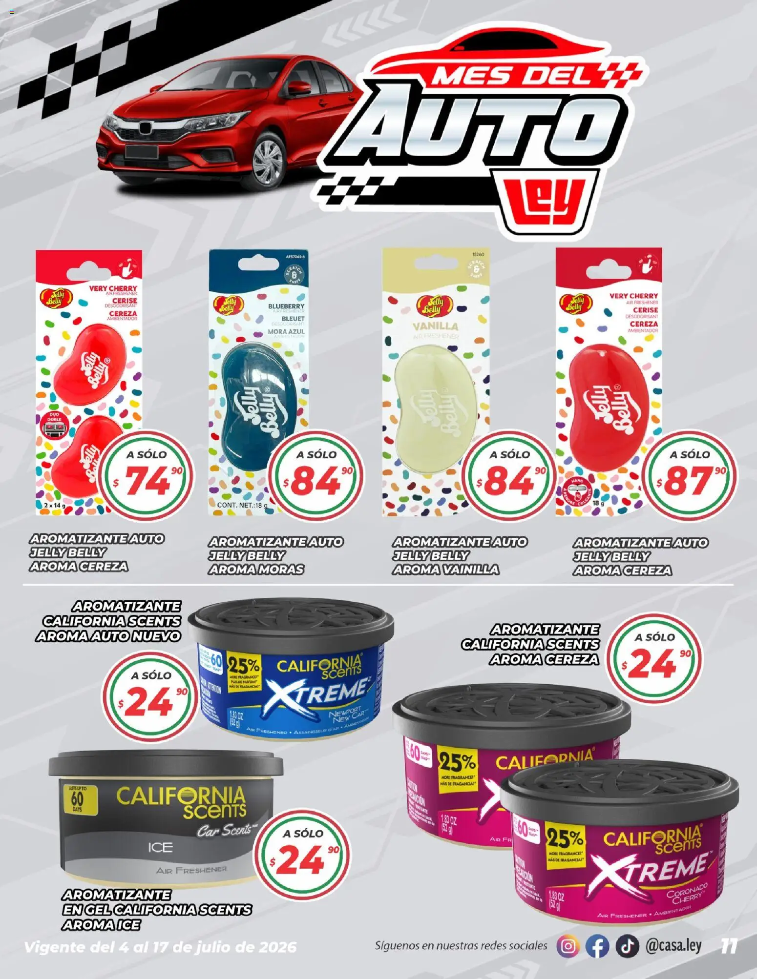 Nuevas ofertas de Casa Ley válidas en toda la República Mexicana desde el 04/07/2026. ¡Encuentra las mejores ofertas en Casa Ley folleto Mes del auto! | Página: 11 | Productos: Fragancia