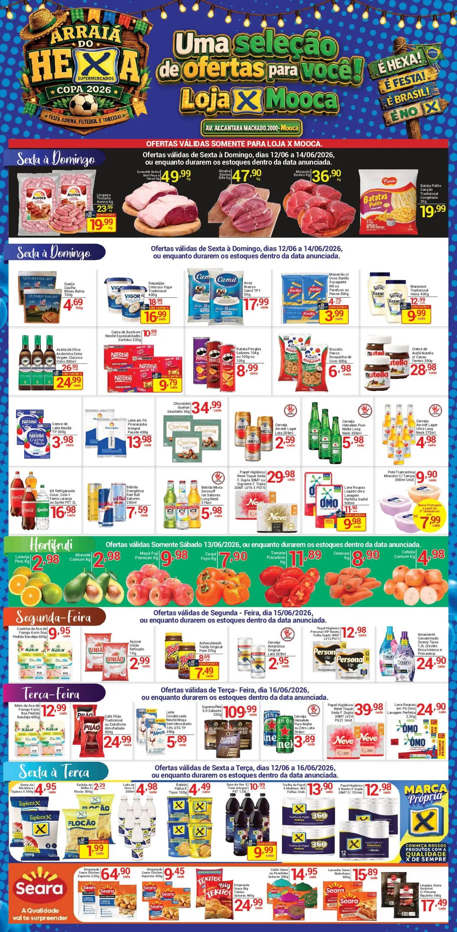 X Supermercados Folheto - válido de 12.06.2026 | Página: 1 | Produtos: Coco, Café, Queijo coalho, Caixa de bombom