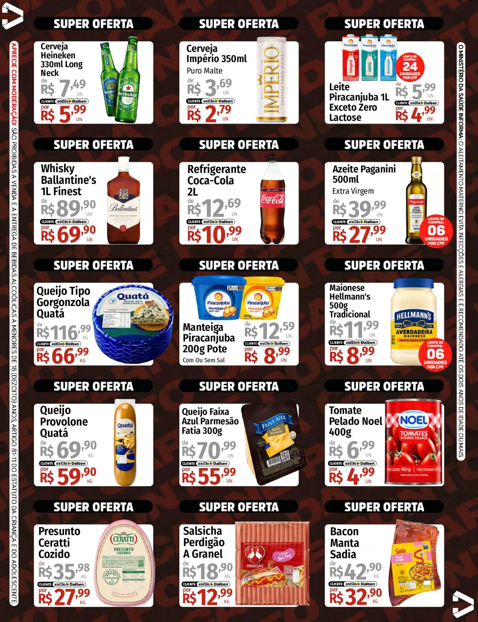 Supermercado Dalben Folheto - válido de 30/09/2026 | Página: 2 | Produtos: Salsicha, Ballantine’s, Queijo, Azeite
