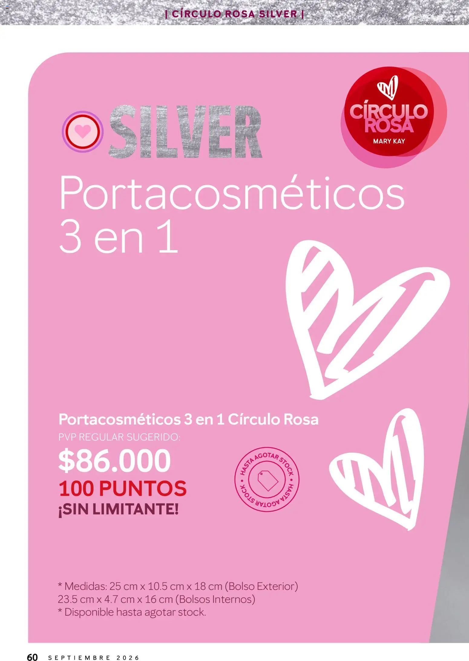 Mary Kay - Aplausos Septiembre 2026 │ válido desde el 01/09/2026 | Página: 60 | Productos: Portacosmeticos, Bolso