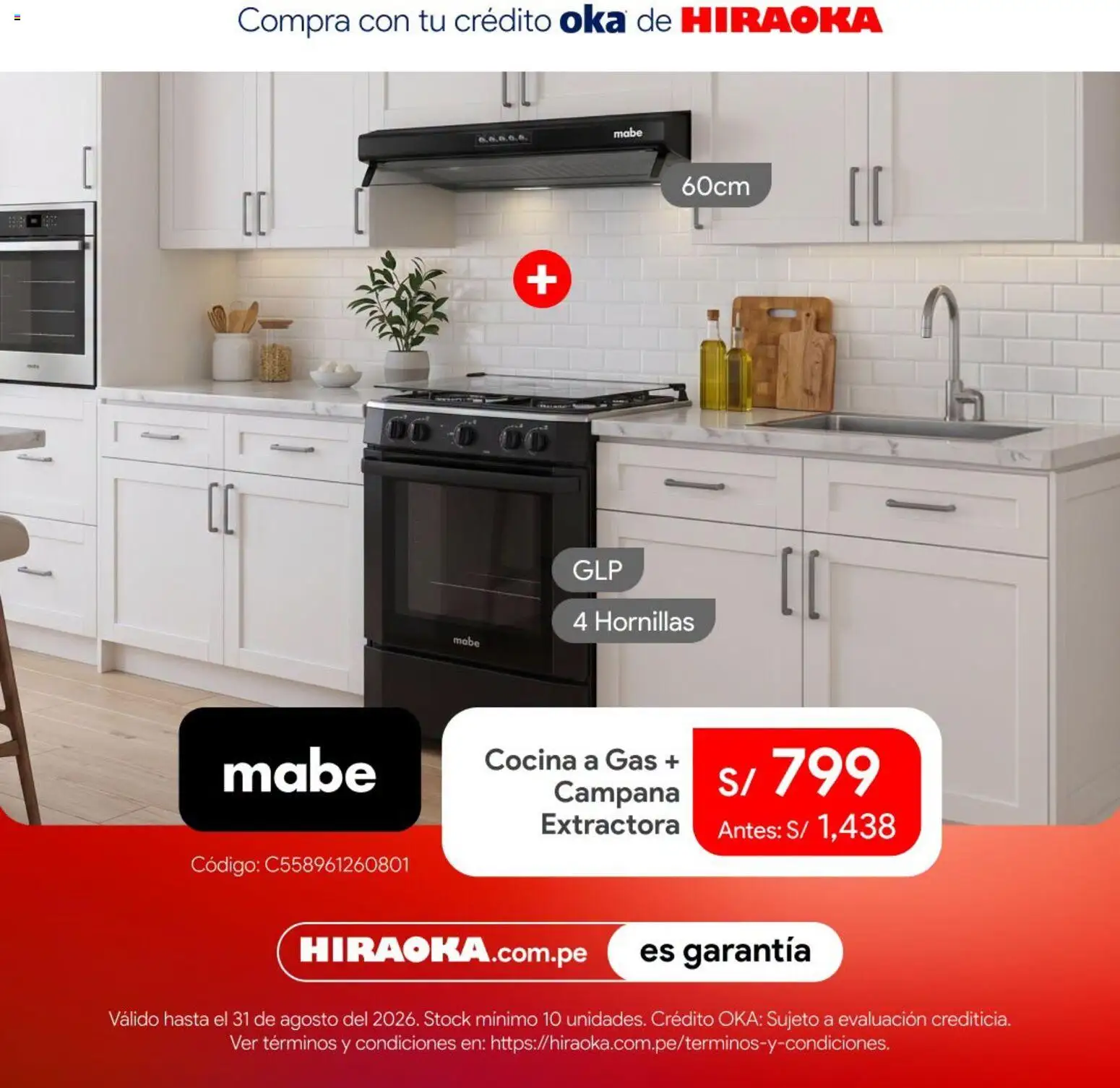 Catálogo Hiraoka válido desde 25/08/2026 | Página: 5 | Productos: Cocina, Campana extractora