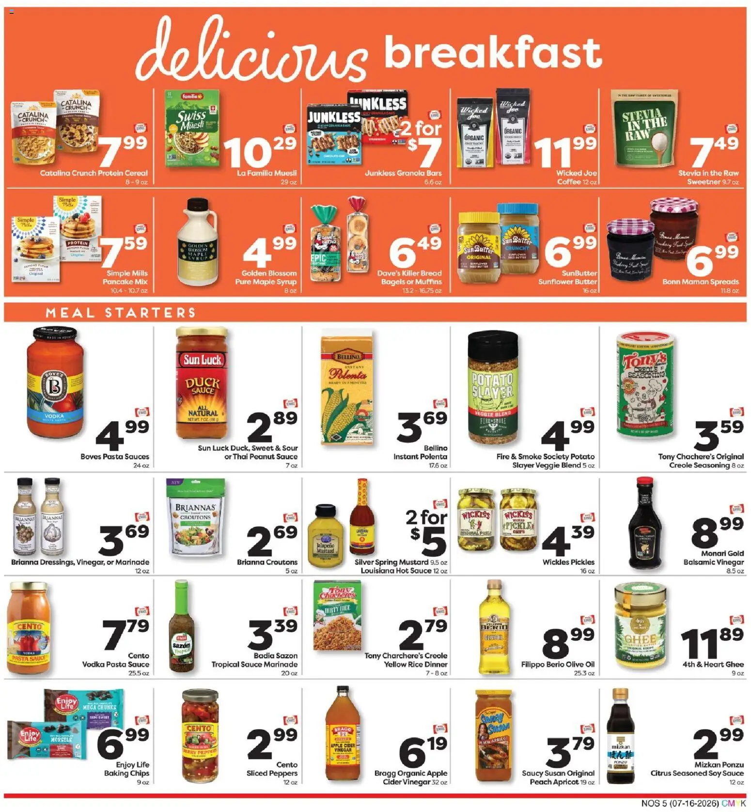 Weis Natural Living - valid from 07/16/2026 | Page: 5 | Products: Butter, Coffee, Pasta, Vodka