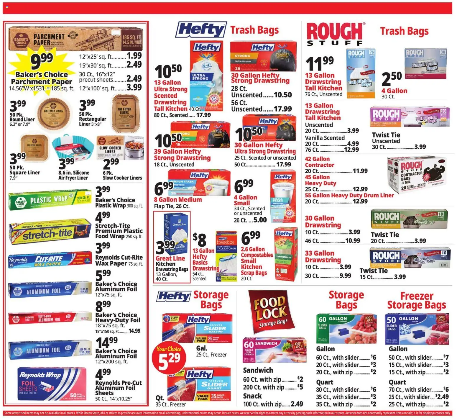 Ocean State Job Lot Weekly Ad - valid from 10/01/2026 | Page: 17 | Products: Foil, Aluminum foil, Freezer, Vanilla