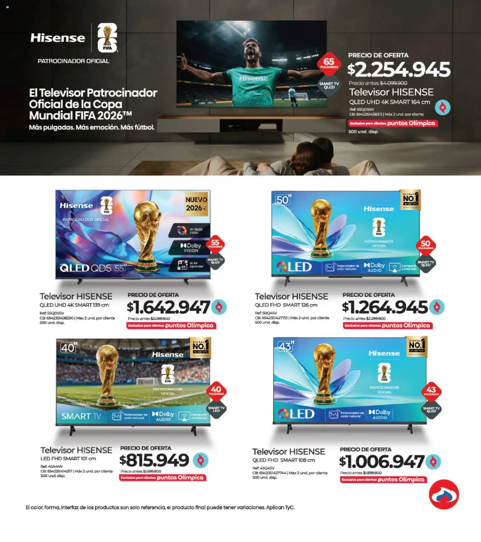 Olímpica revista - valida desde el 30.05.2026 | Página: 8 | Productos: Televisor, Audio