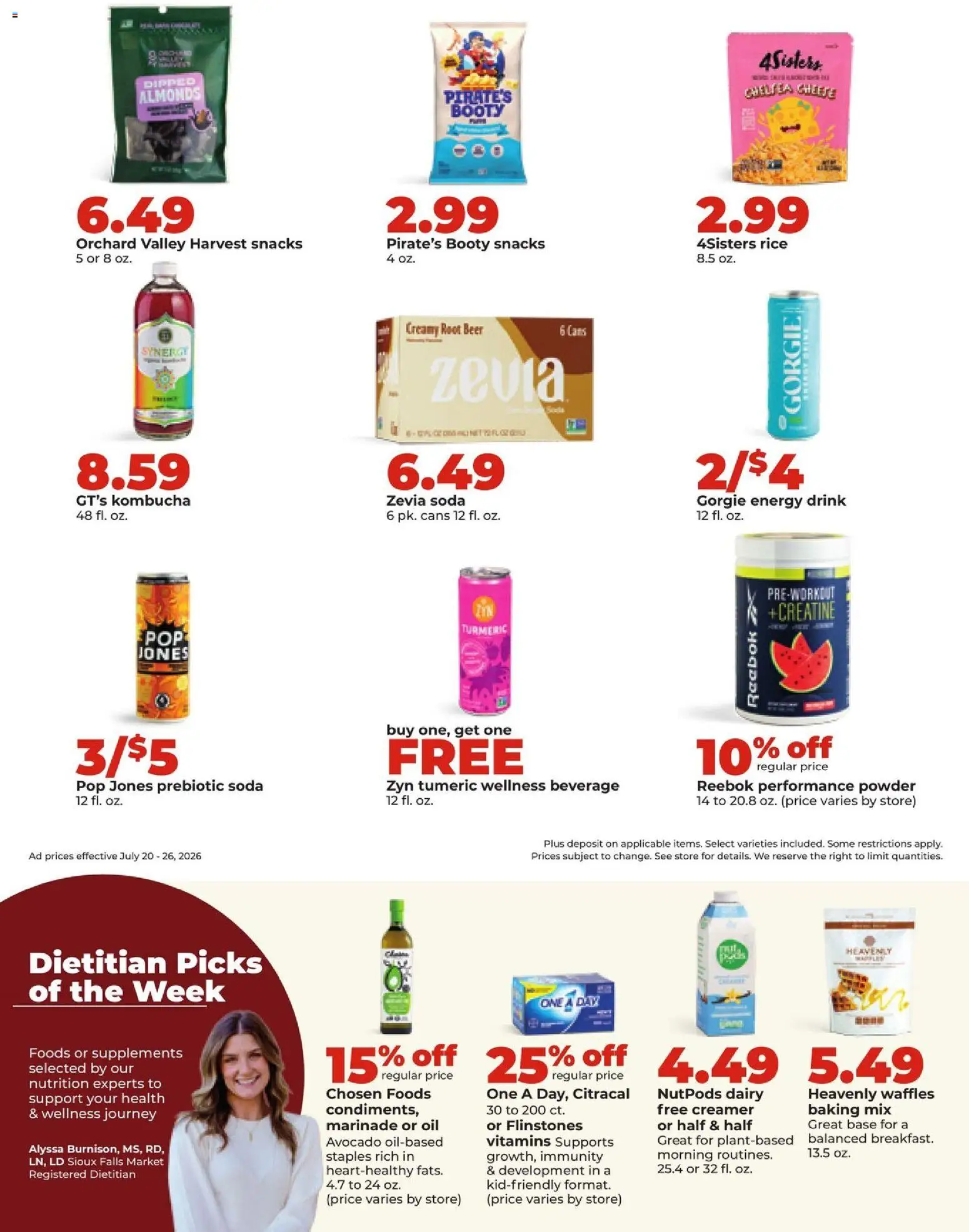 HyVee Weekly Ad - valid from 07/20/2026 | Page: 32 | Products: Creatine, Powder, Oil, Rice