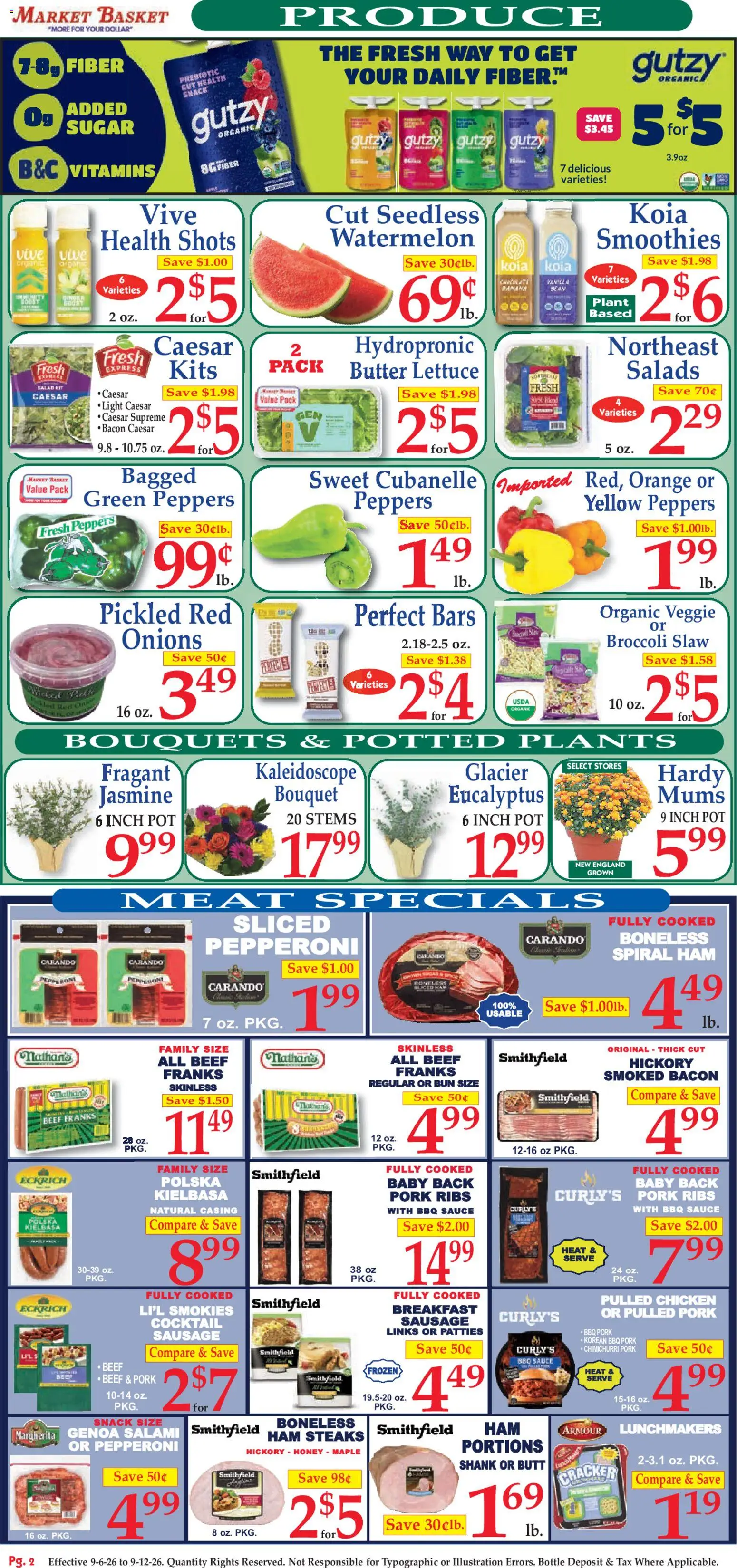 Market Basket Ad - valid from 09/06/2026 | Page: 2 | Products: Peppers, Basket, Meat, Sugar
